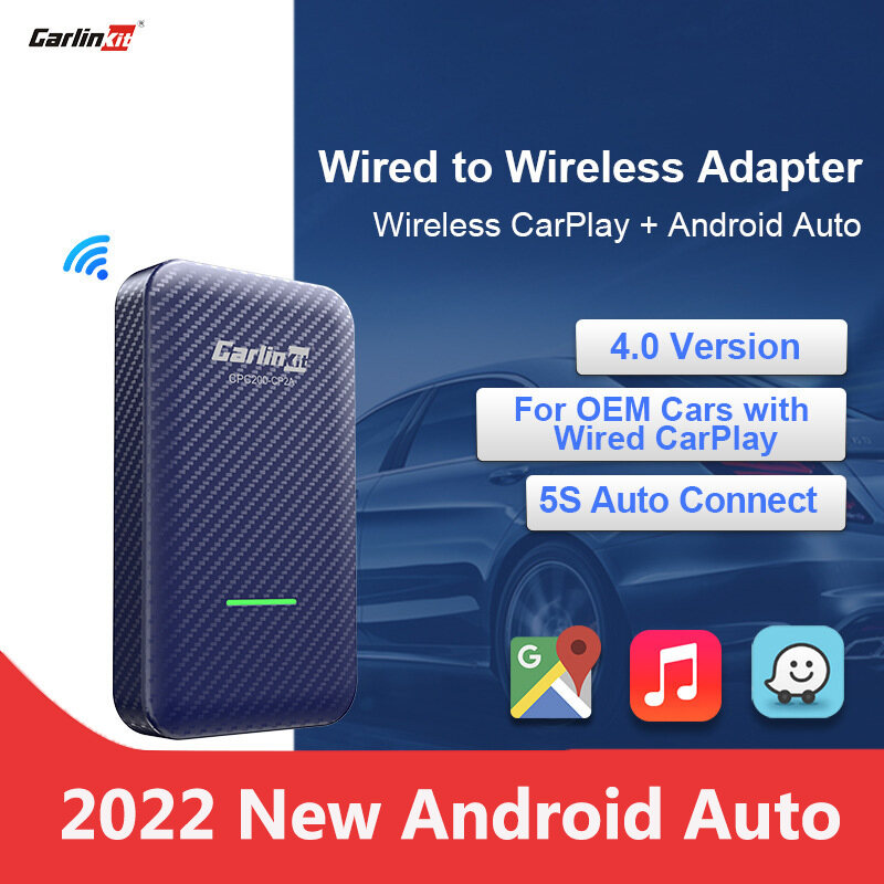 2022 Carlinkit 4.0 CPC200-CP2A Wireless Activator Original Car Screen Upgrade Wired to Wirelessly Carplay Supporting Android Auto Interconnect Box CP2A Car WiFI Bluetooth