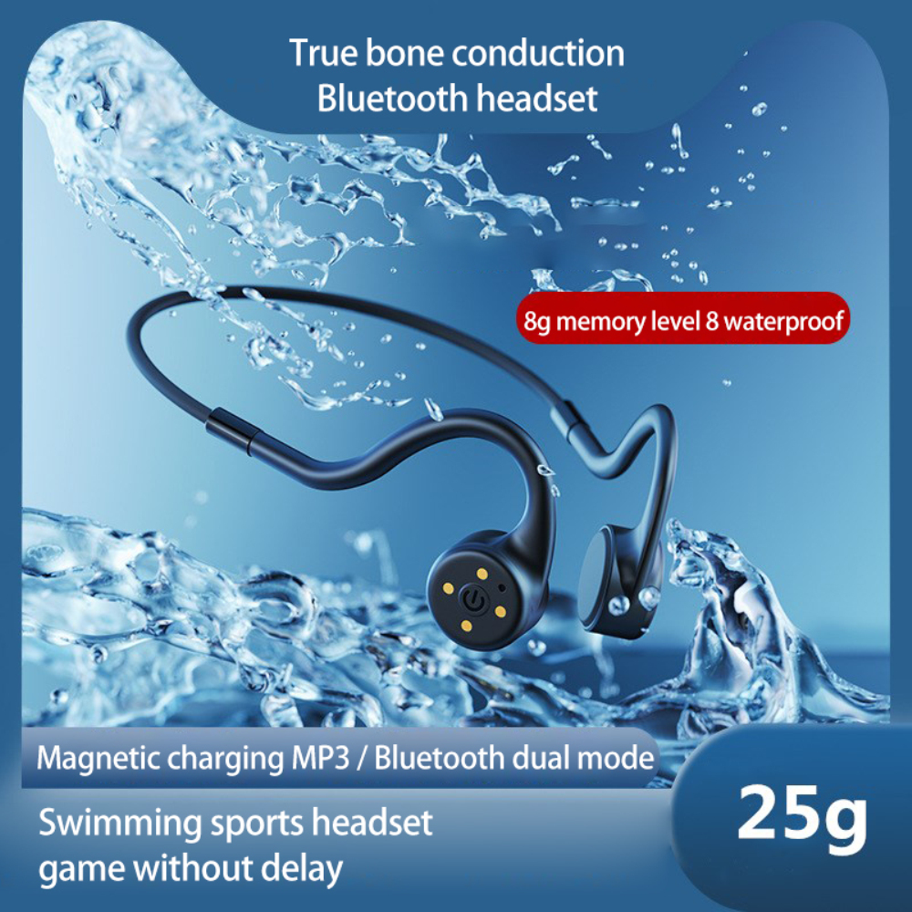 Sounder X6 Bone Conduction Swimming Headphones Wireless Bluetooth Earphones 8Gb IPX8 Waterproof MP3 Music Player Diving Swimming Sports Headset 【Lenovo Sounder Same Paragraph】