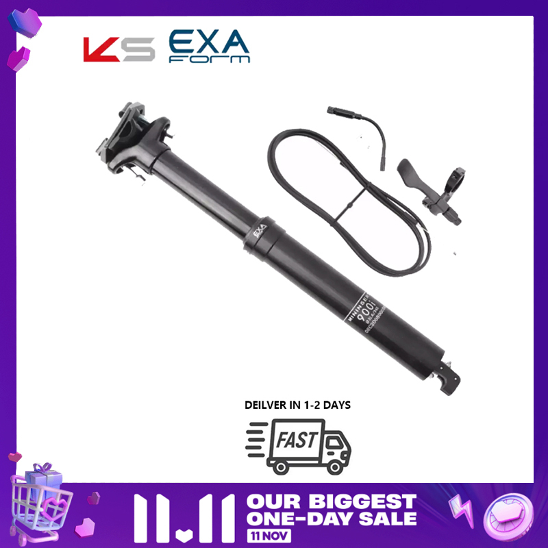 KINDSHOCK KS EXA 900i Seat Post MTB Mountain Bike 30.9/31.6*345/395/445mm Lift Seat Tube Wire Control Seatpost 100mm/120mm/150mm Travel Inner Cable Seatpost Bicycle Parts