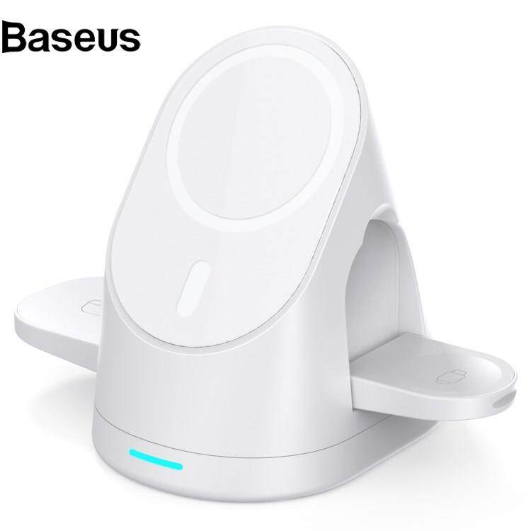 Baseus LFX-179 3 in 1 15W Wireless Charger Folding Fast Charging Dock Magnetic Charging Station for iPhone iWatch AirPods