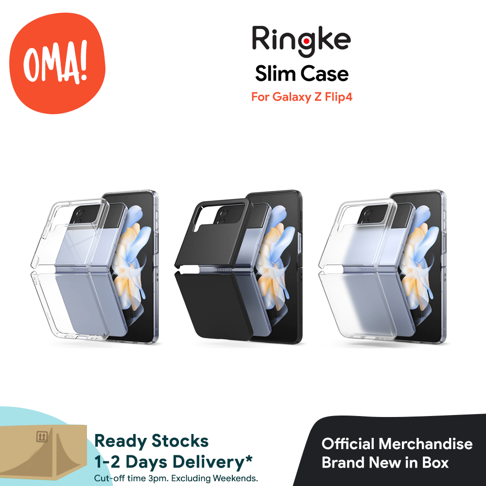 Ringke Galaxy Z Flip 4 Case - Slim Clear / Matte / Black